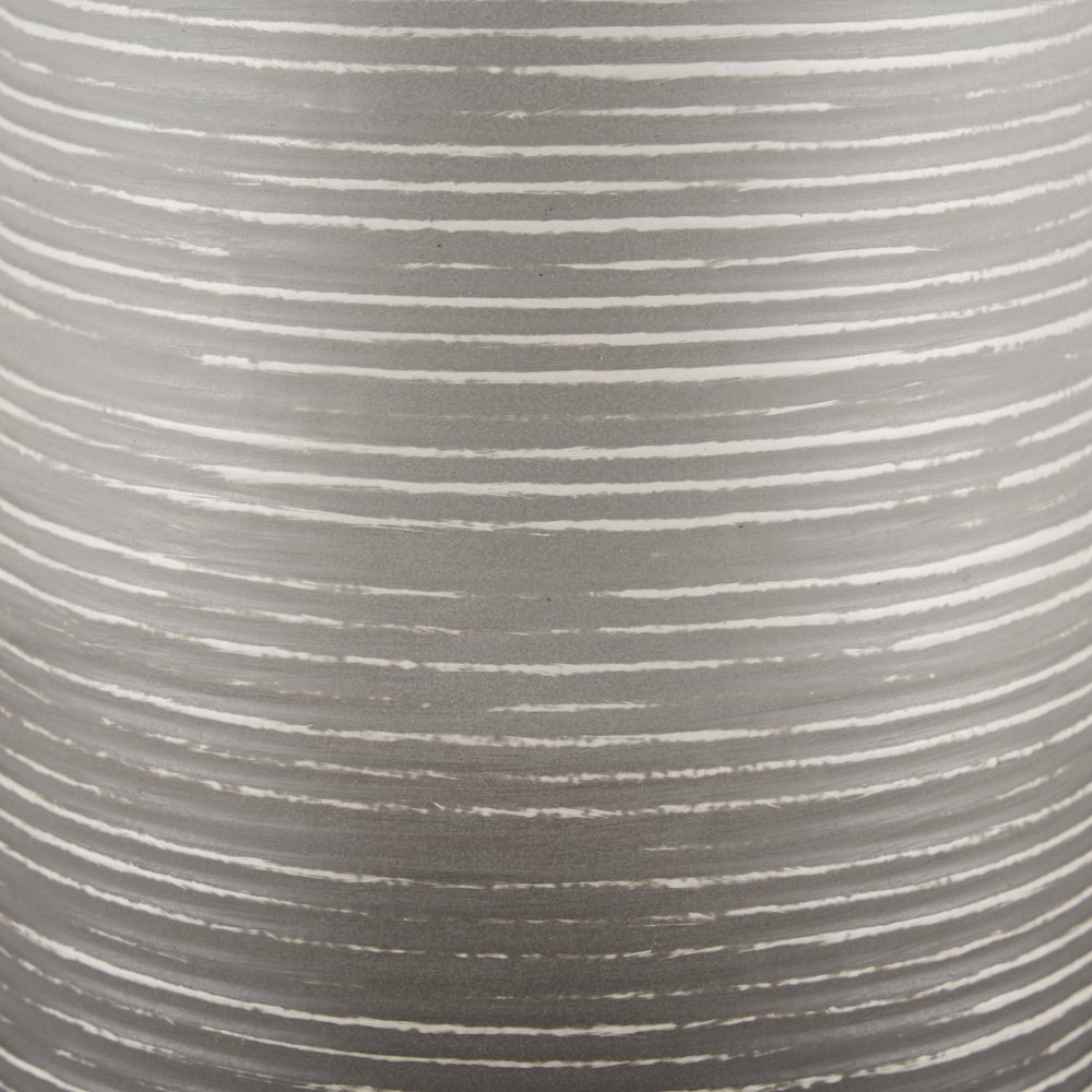 Toru Medium White Grey Ombre Metal Vase. Picture 7