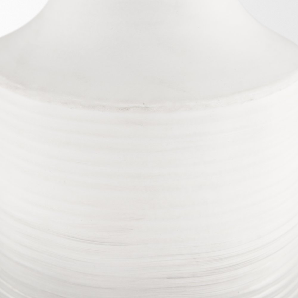 Toru Tall White Grey Ombre Metal Vase. Picture 6