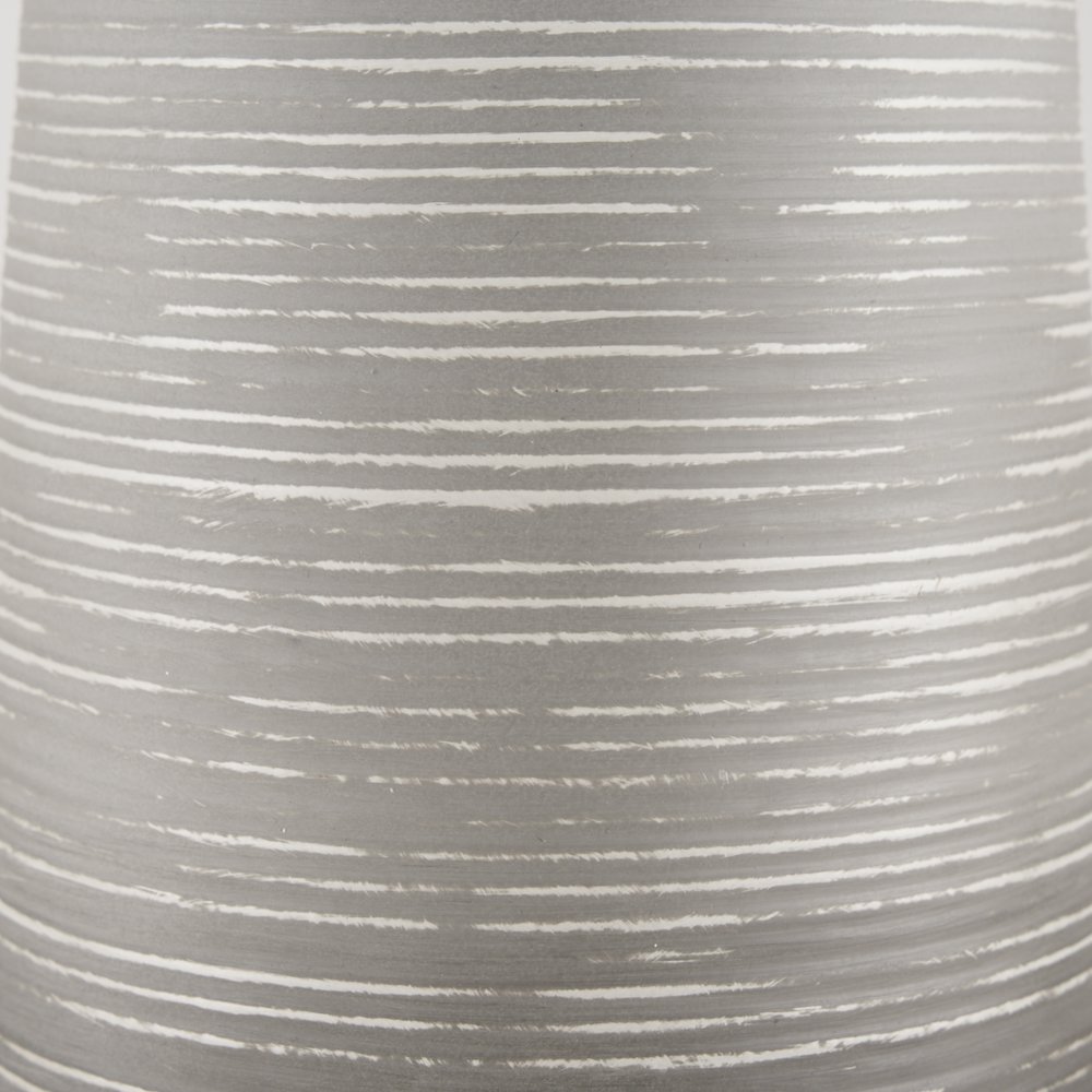 Toru Tall White Grey Ombre Metal Vase. Picture 7