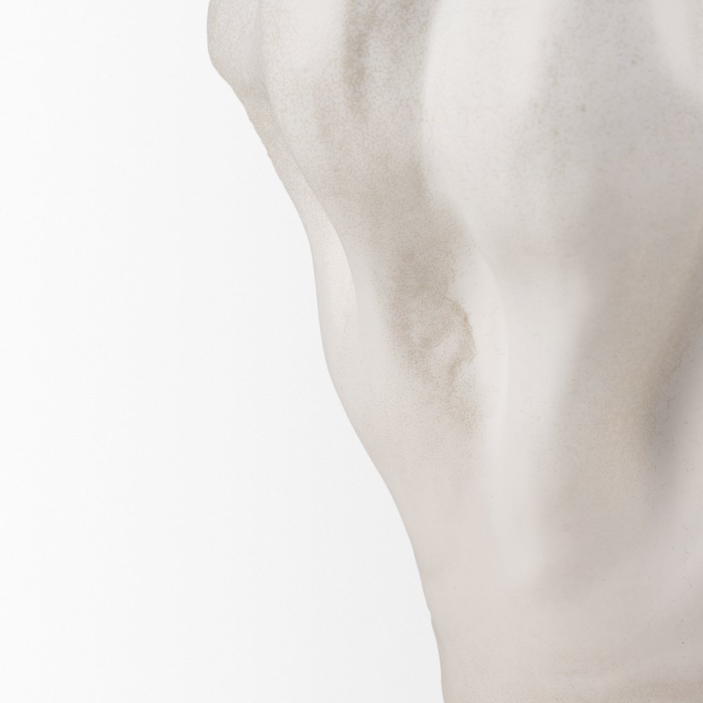 Vanna Sculptural Cream Glazed Ceramic Vase. Picture 7