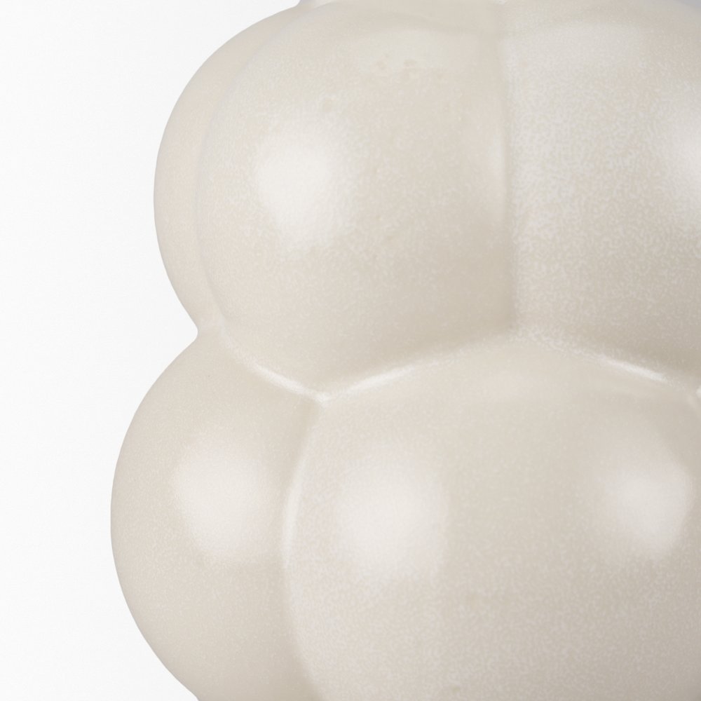UlvCream Glazed Bubble Ceramic Vase. Picture 7