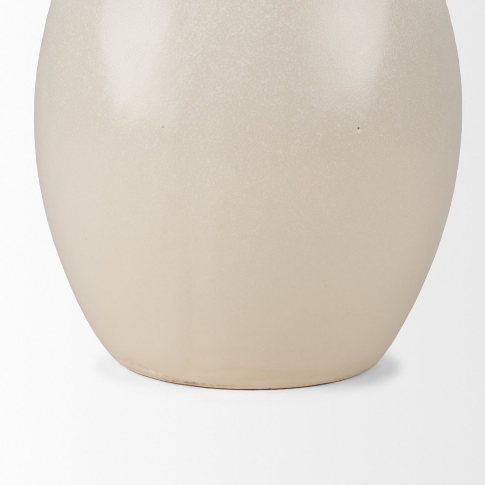 UlvCream Glazed Bubble Ceramic Vase. Picture 8