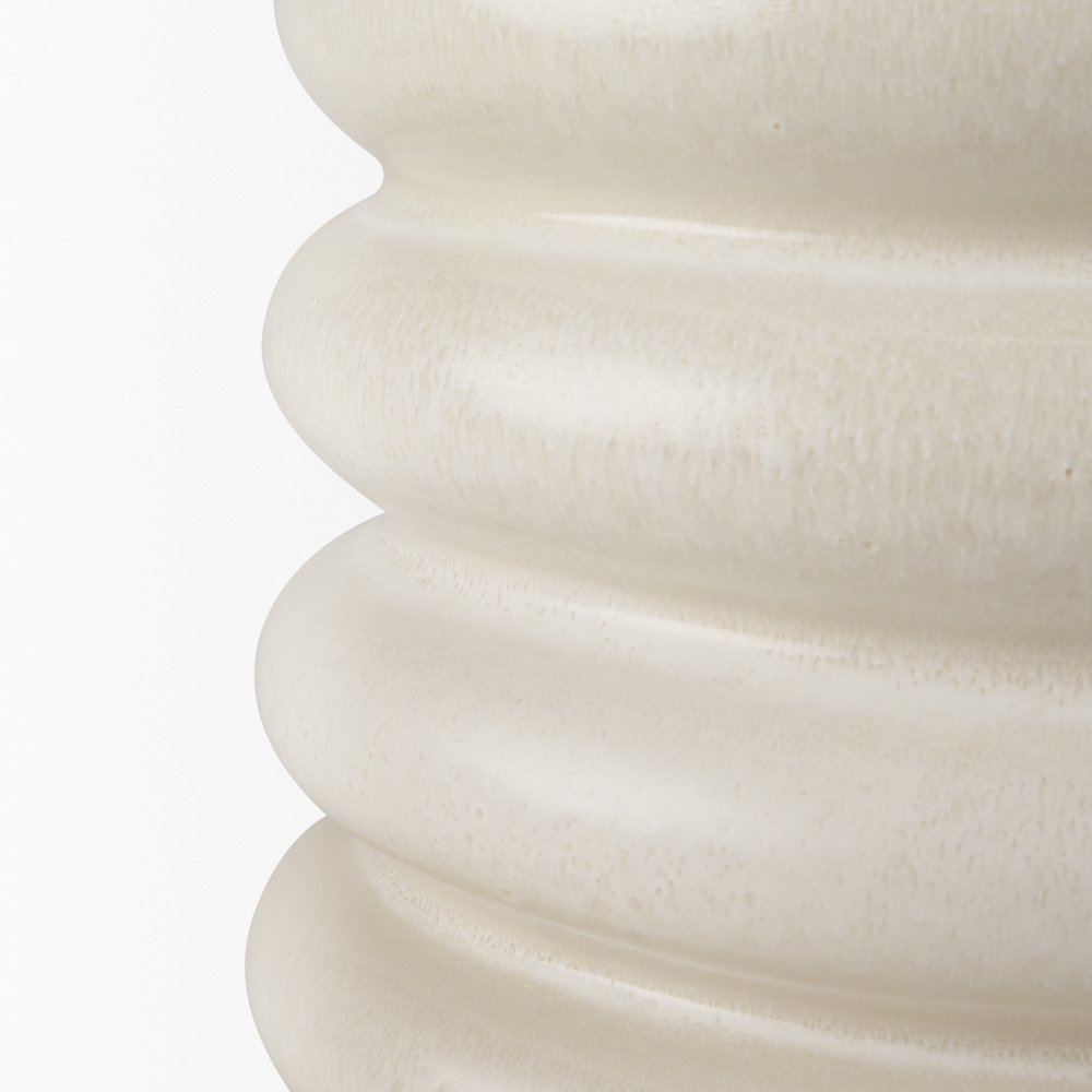Twyla Short Cream Glazed Floor Vase. Picture 7