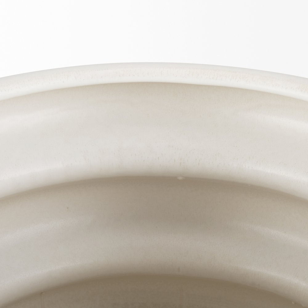 Twyla Tall Cream Glazed Floor Ceramic Vase. Picture 5