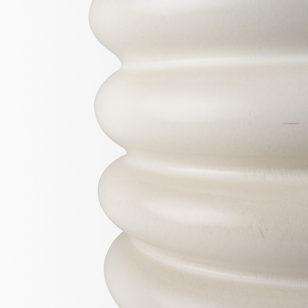 Twyla Tall Cream Glazed Floor Ceramic Vase. Picture 7