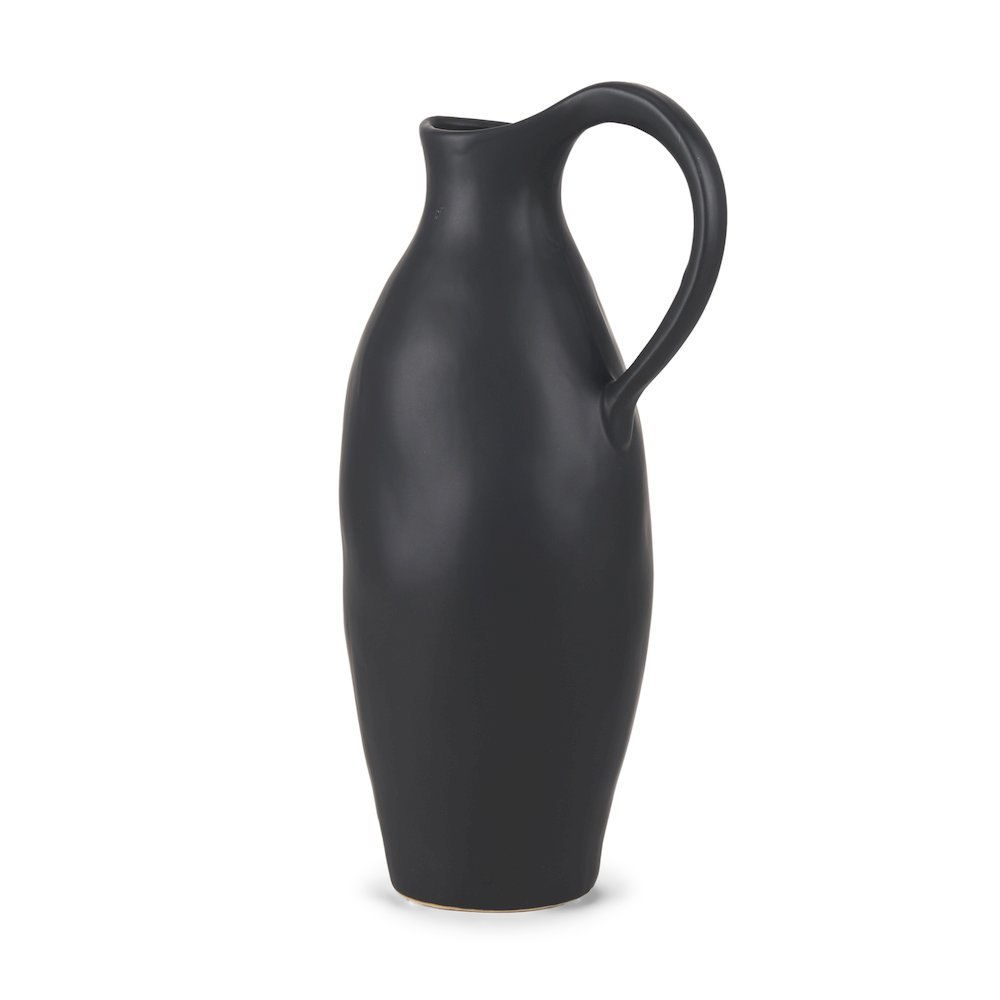 Valora Matte Black Ceramic Jug. Picture 1
