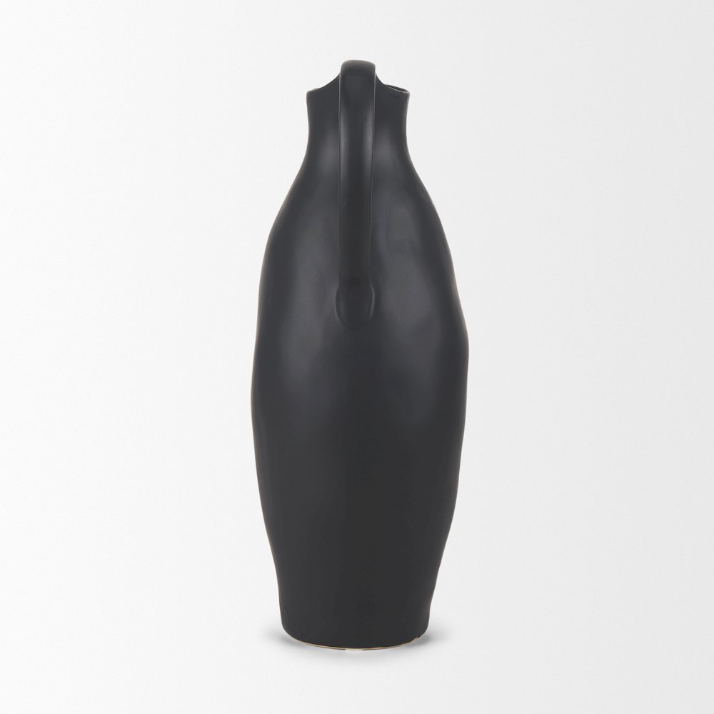Valora Matte Black Ceramic Jug. Picture 5