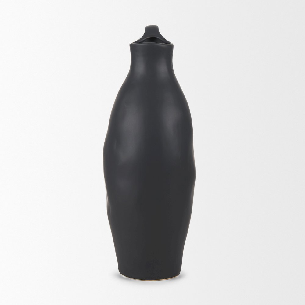 Valora Matte Black Ceramic Jug. Picture 6