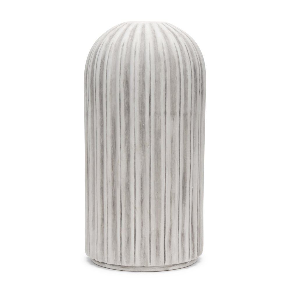 UmmTall Off White Gray-Brown Antiquing Ceramic Floor Vase. Picture 1