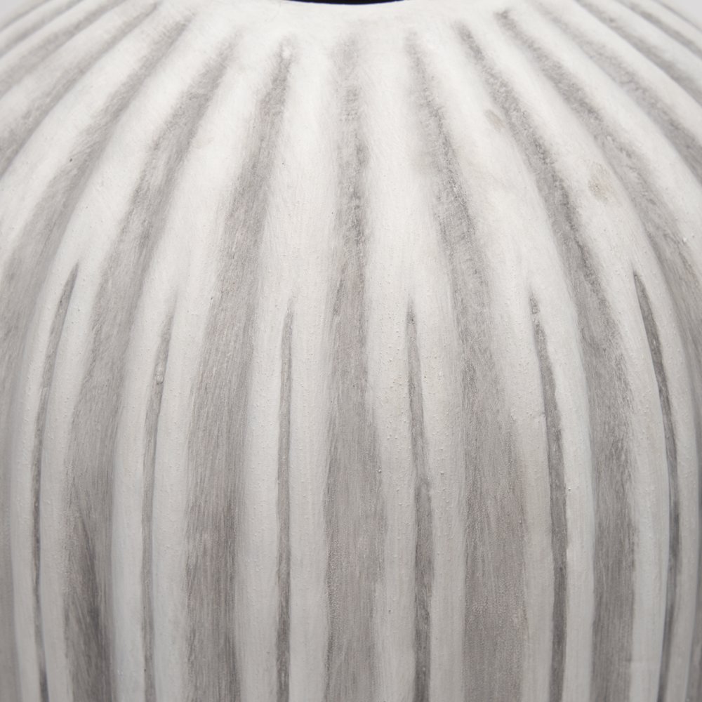 UmmTall Off White Gray-Brown Antiquing Ceramic Floor Vase. Picture 4