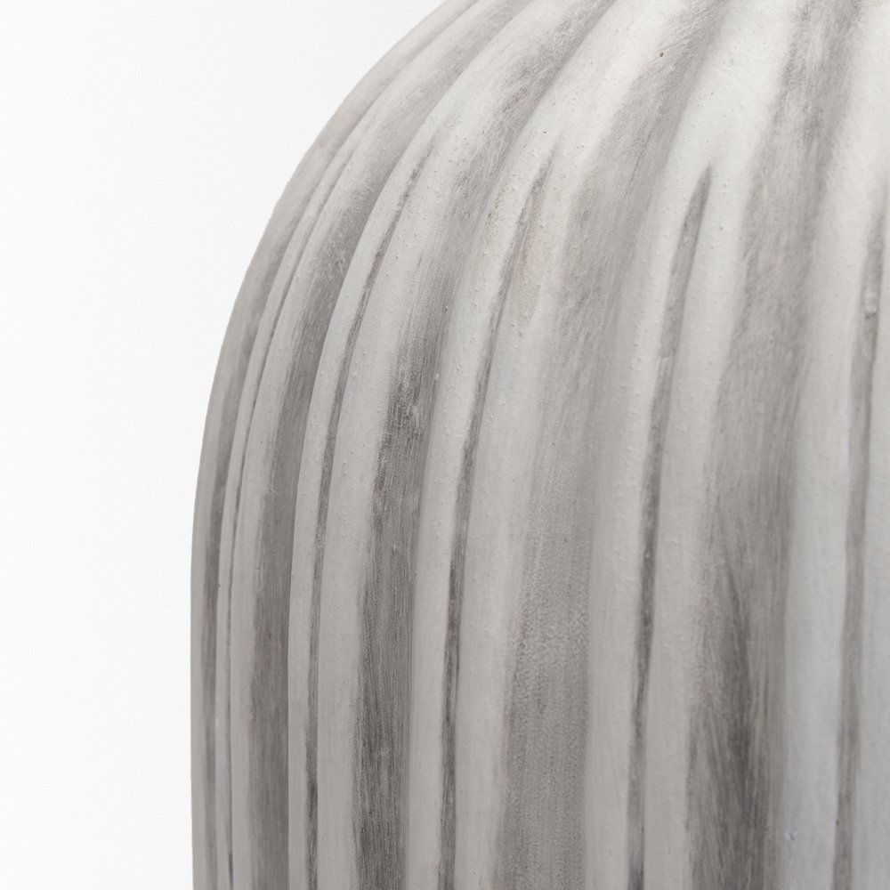UmmTall Off White Gray-Brown Antiquing Ceramic Floor Vase. Picture 5