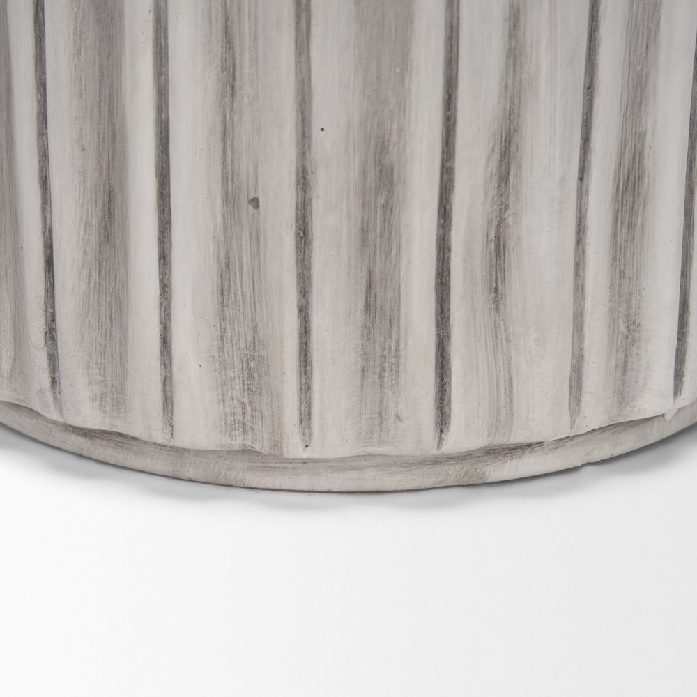 UmmTall Off White Gray-Brown Antiquing Ceramic Floor Vase. Picture 6