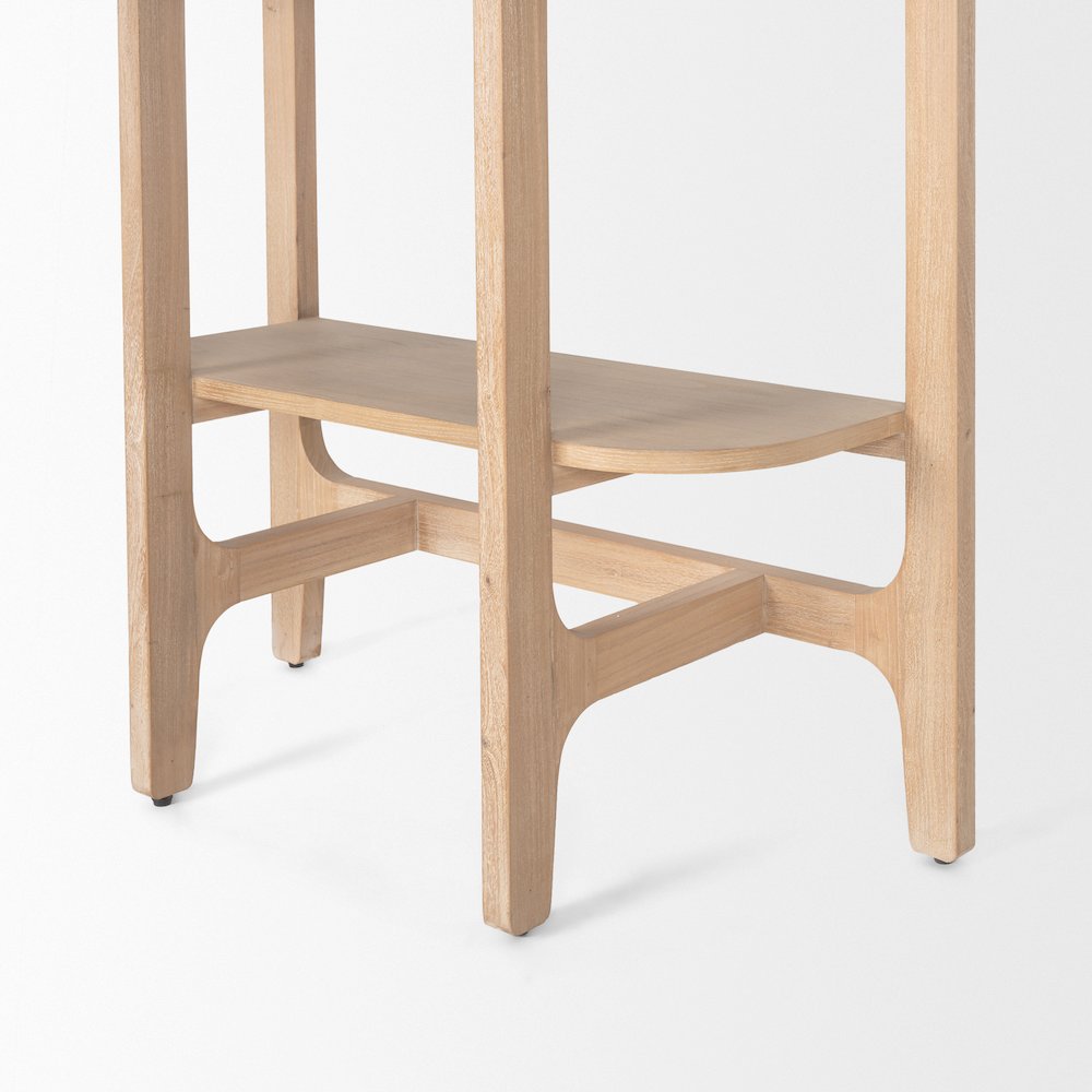 Light Brown Solid Wood Open Bookshelf. Picture 3