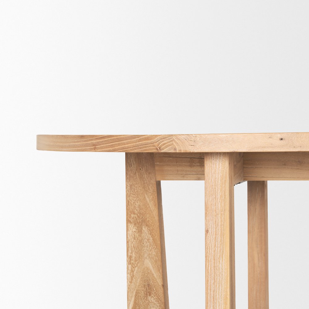 Taylin Light Brown Solid Wood Desk. Picture 2