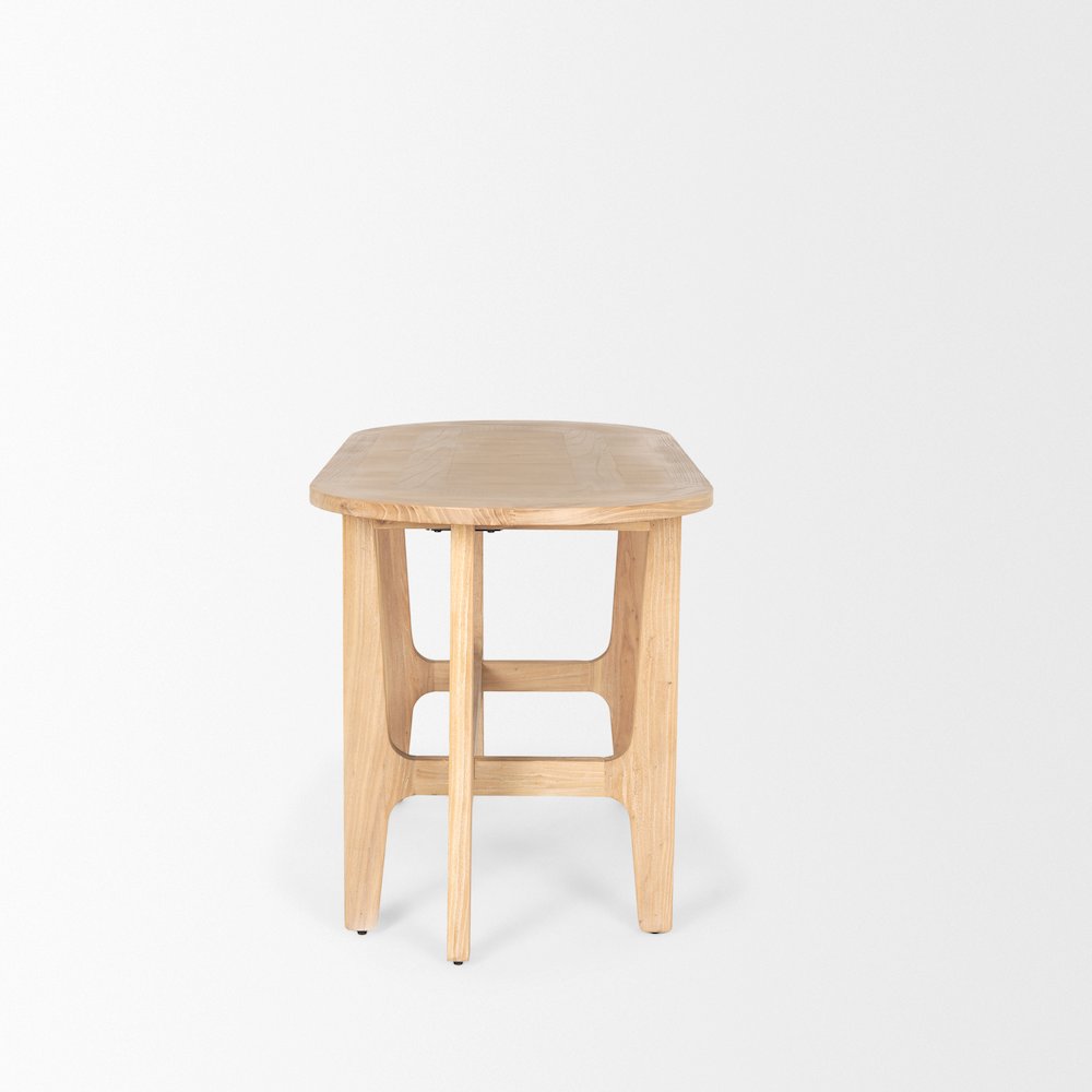 Taylin Light Brown Solid Wood Desk. Picture 7