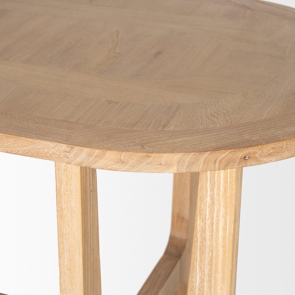 Taylin Light Brown Solid Wood Desk. Picture 11