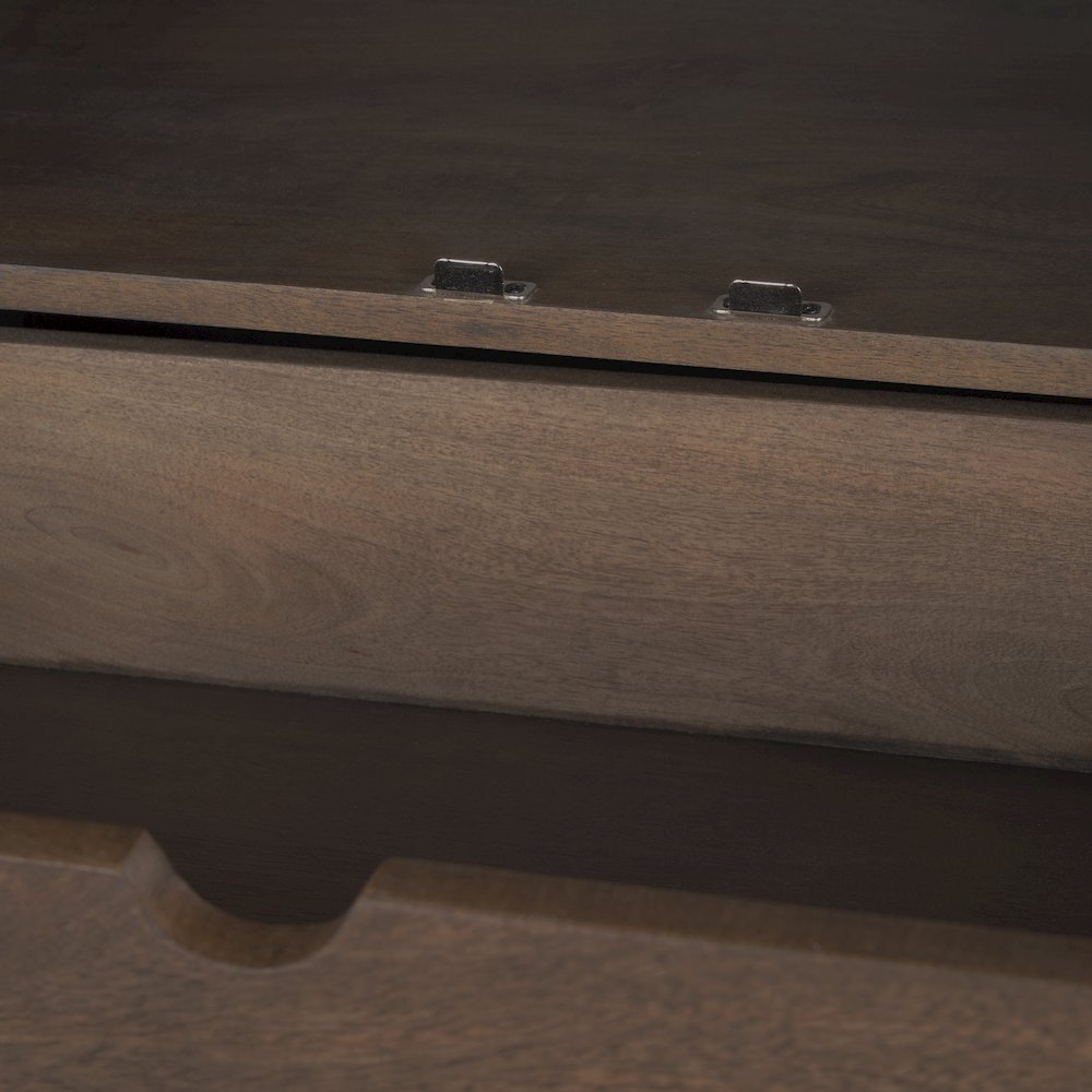 Solid Dark Brown Wood Curio Cabinet. Picture 3