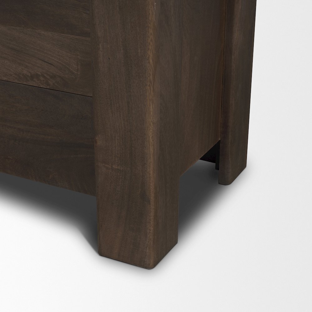 Solid Dark Brown Wood Curio Cabinet. Picture 4