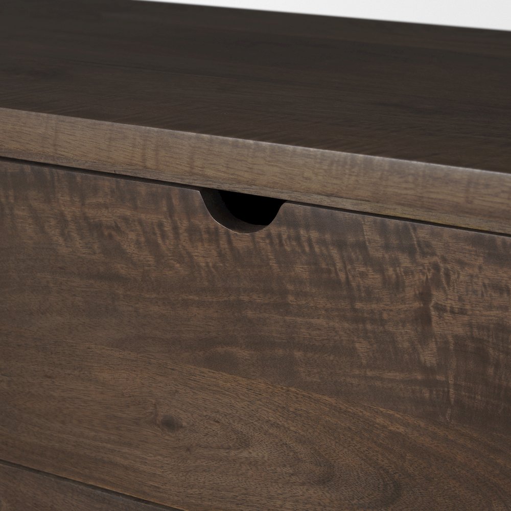 Solid Dark Brown Wood 3 Drawer Accent Cabinet. Picture 11