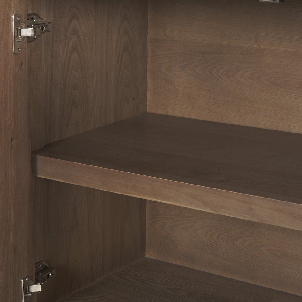 Varenna 4 Door Dark Brown Wood Rope Handles Sideboard. Picture 2