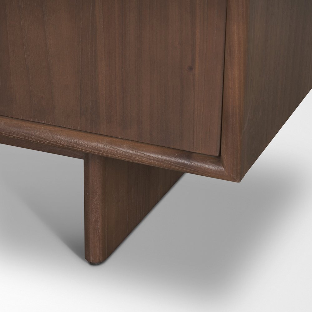 Varenna 4 Door Dark Brown Wood Rope Handles Sideboard. Picture 3