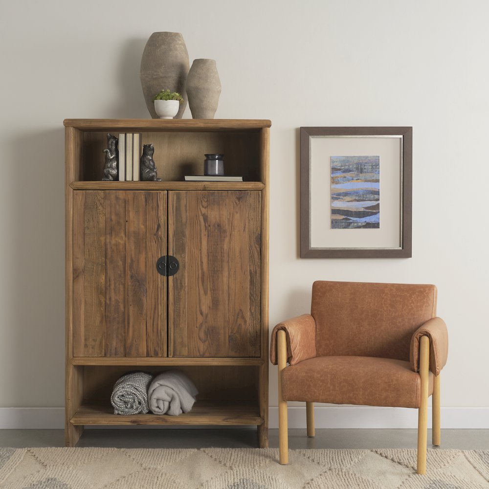 Curio Cabinet Recycled Pine. Picture 4