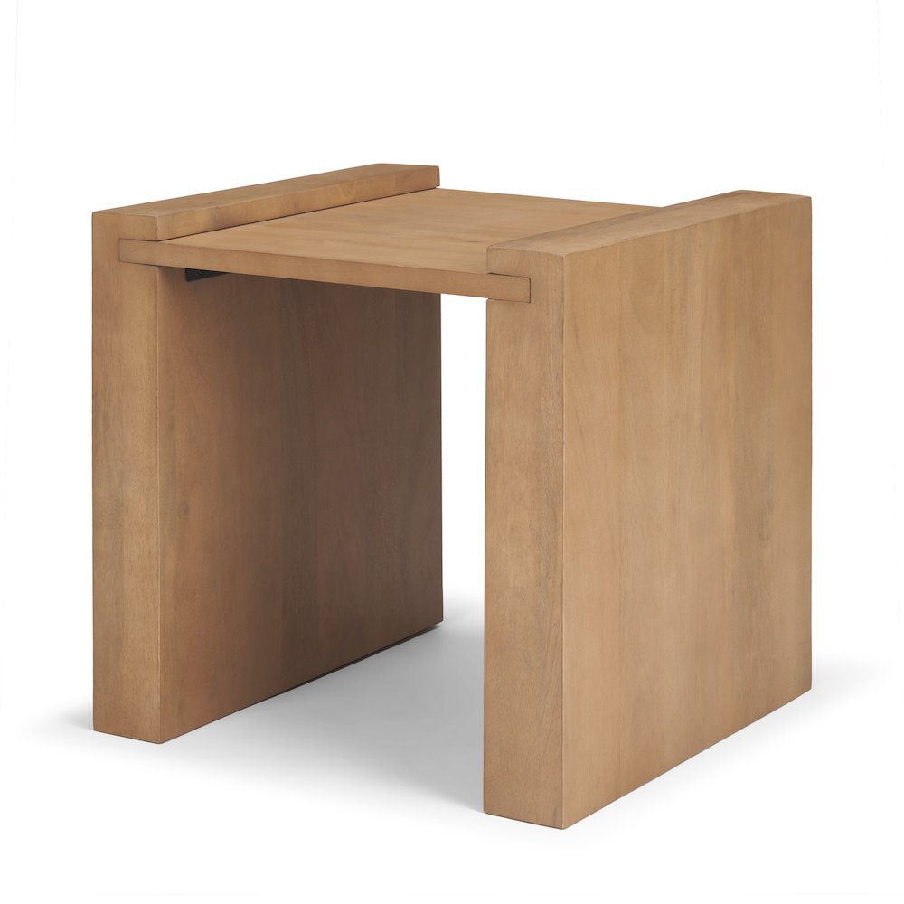 Light Brown Wood Accent Table. Picture 1