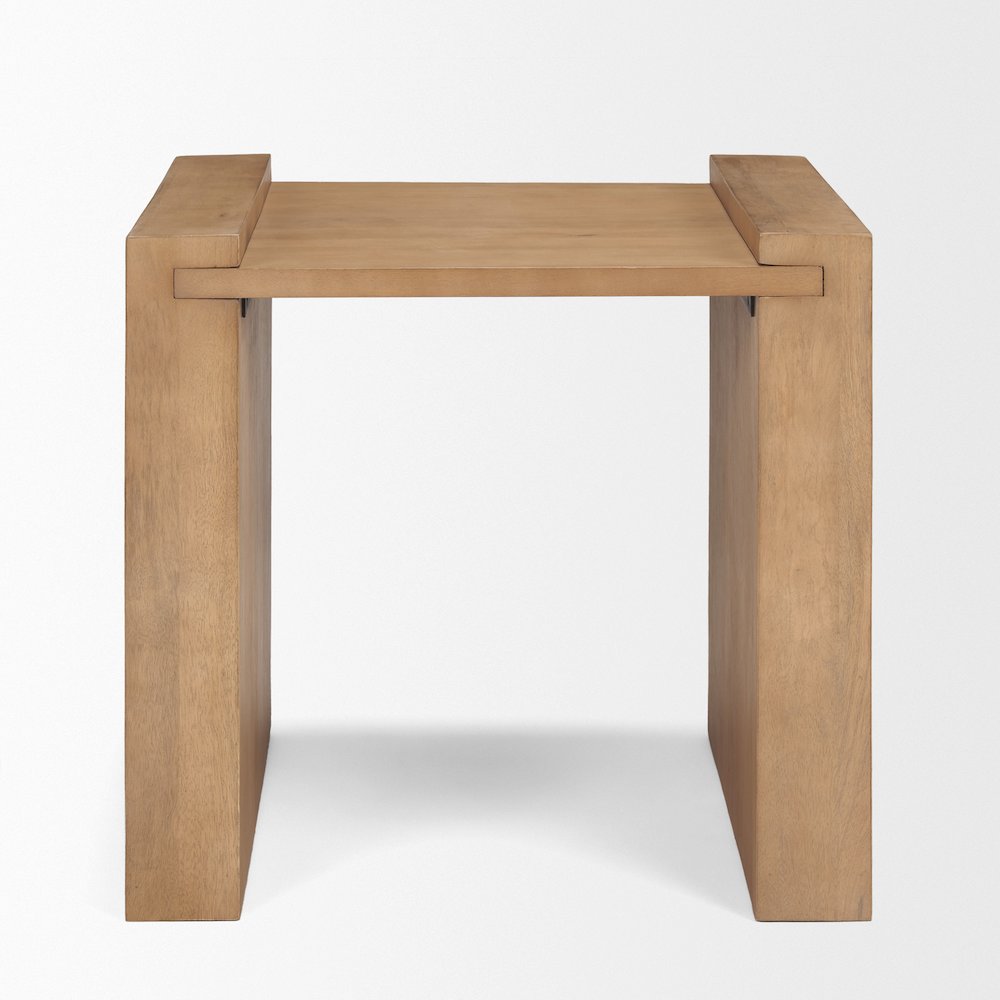 Light Brown Wood Accent Table. Picture 4
