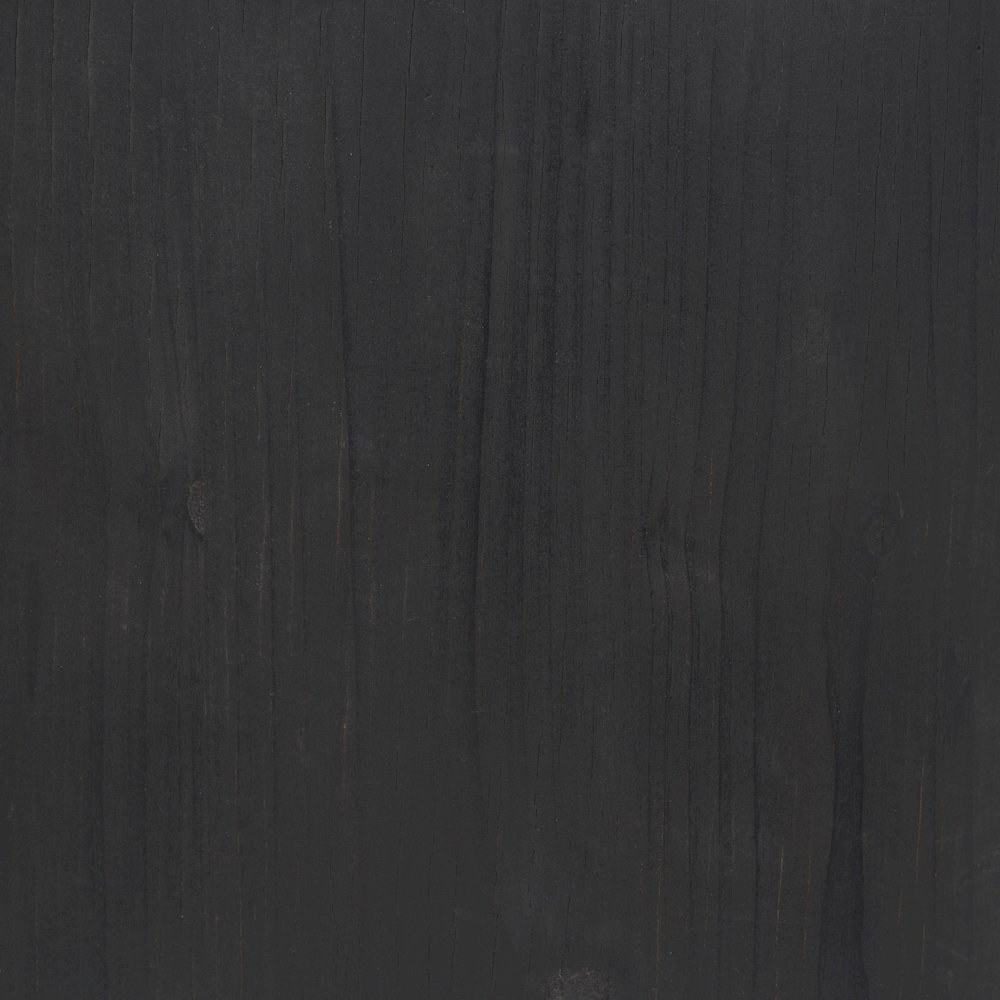 Matte Black Wood Natural Jute Accent Tables. Picture 4