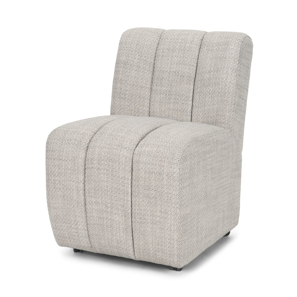 Gray Performance Fabric Upholstered Dining Chair. Picture 1