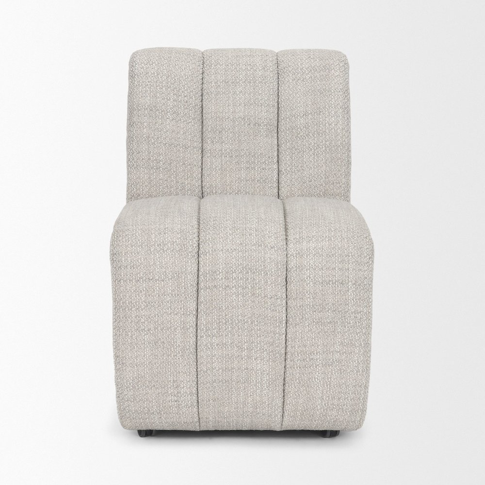 Gray Performance Fabric Upholstered Dining Chair. Picture 5