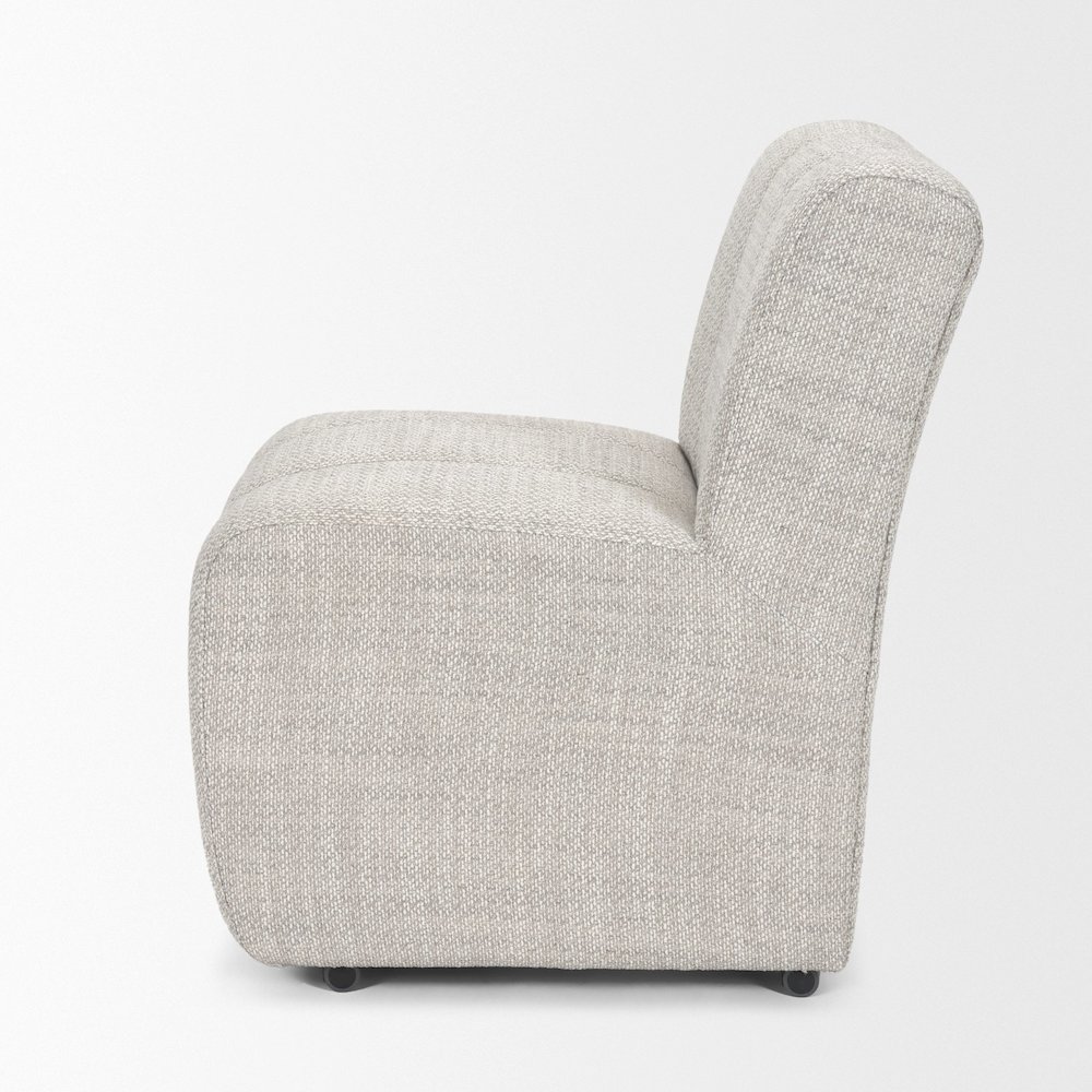 Gray Performance Fabric Upholstered Dining Chair. Picture 6