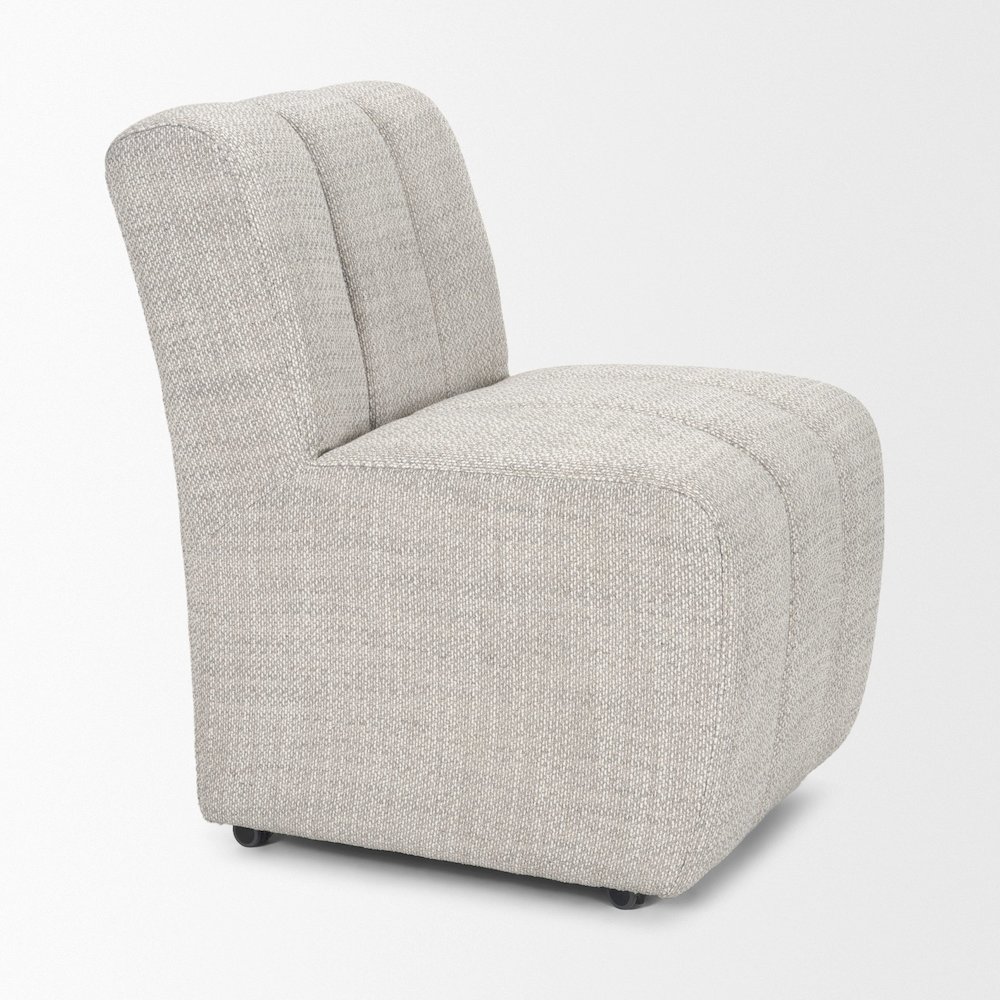 Gray Performance Fabric Upholstered Dining Chair. Picture 9