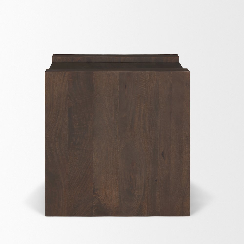 Dark Brown Wood Accent Table. Picture 5