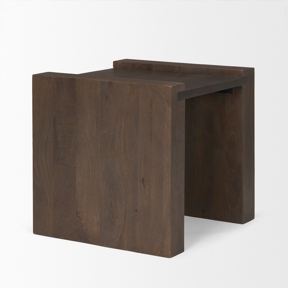 Dark Brown Wood Accent Table. Picture 6