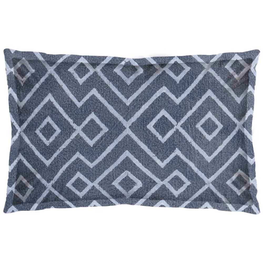 Boswell III 13 x 21 Blue Diamond Patterned Pillow Cover. Picture 1