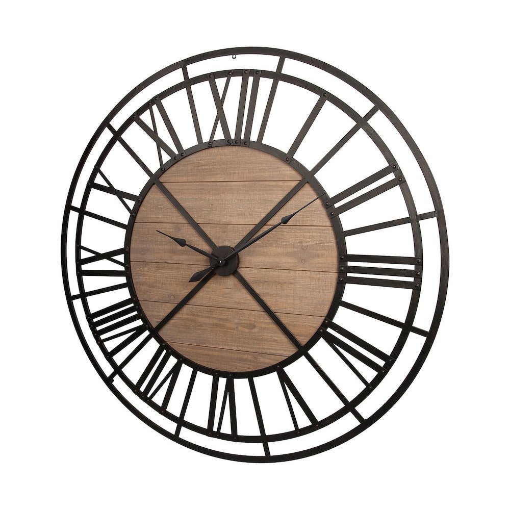 Lewiston 59" Round Oversized+ Industrial Wall Clock. Picture 1