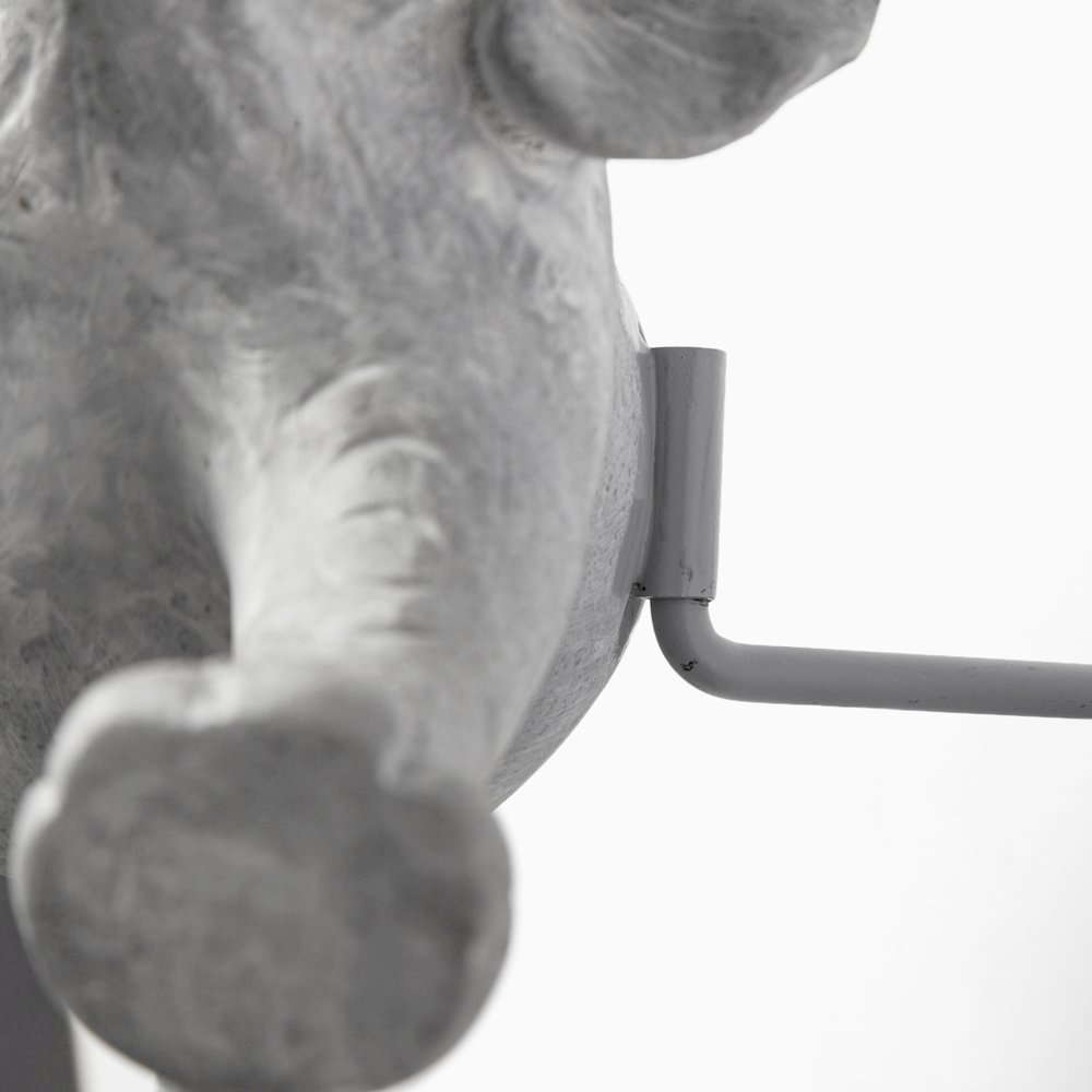 Maynard I  Set of 2 Grey Elephant Wall Decorations. Picture 3