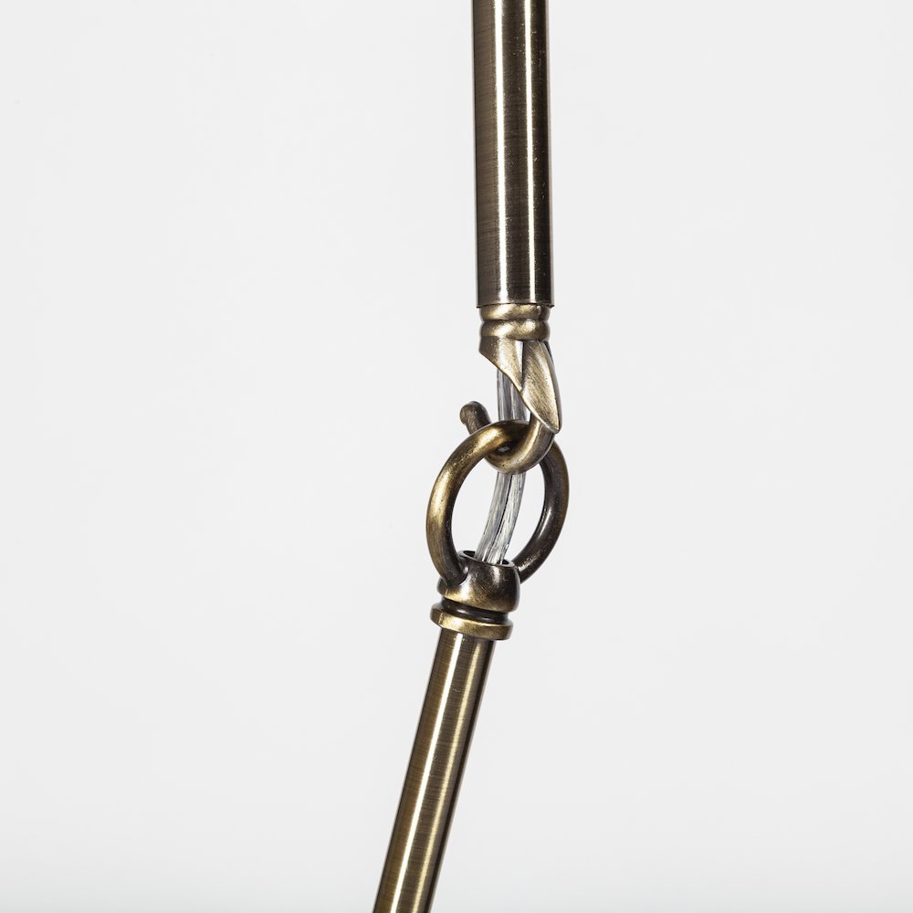 Champagne Metal Multi-Arm Three Light Chandelier. Picture 3