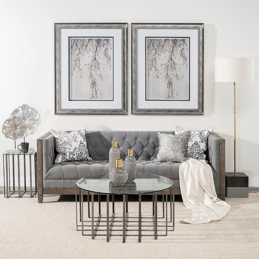 Toba II Tall Brown/Gold Spotted Gourd Style Vase. Picture 2