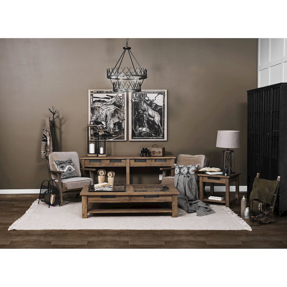 Raen (28.5"H) Gray Metal Octagonal Base w/Beige Shade Table Lamp. Picture 2