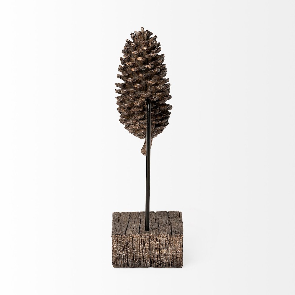 Pinterra (Small) 4L x 4W Brown Resin Pinecone Replica. Picture 3