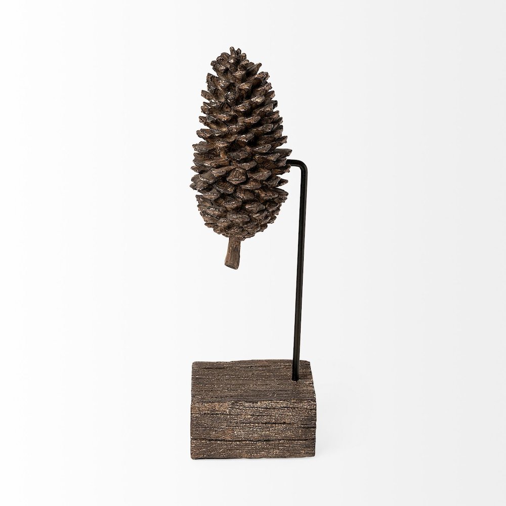 Pinterra (Small) 4L x 4W Brown Resin Pinecone Replica. Picture 2