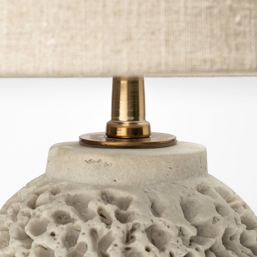 Mariam (26"H) Beige Coral-Inspired Base Table Lamp. Picture 2