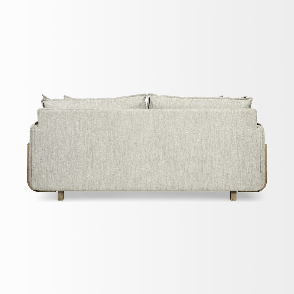 Roy I 84" Frost Gray Upholstered Three Seater Sofa. Picture 3