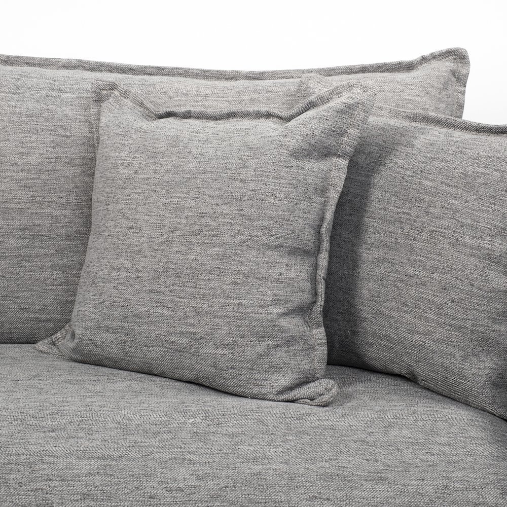 Roy I 84" Castlerock Gray Upholstered Three Seater Sofa. Picture 5