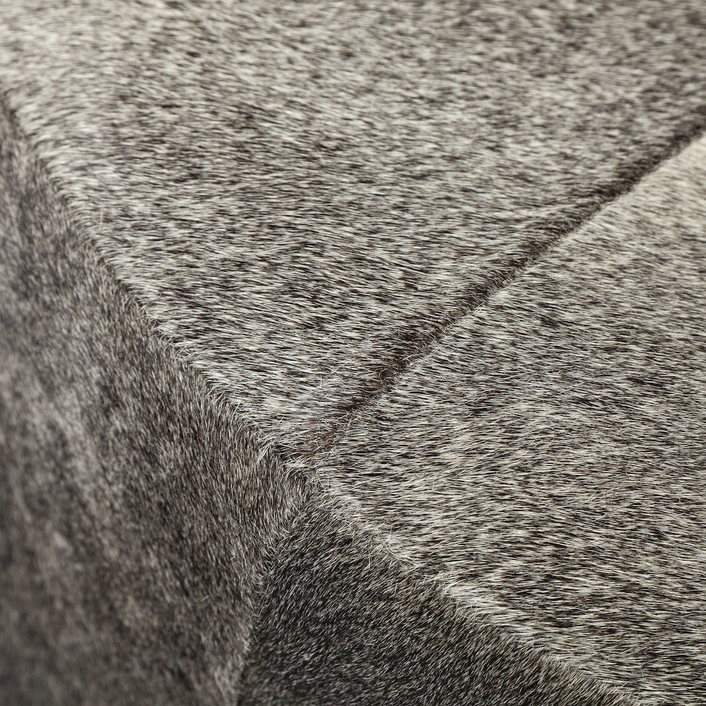 Zahavi I 23"H grey-toned hair-on-hide ottoman. Picture 4