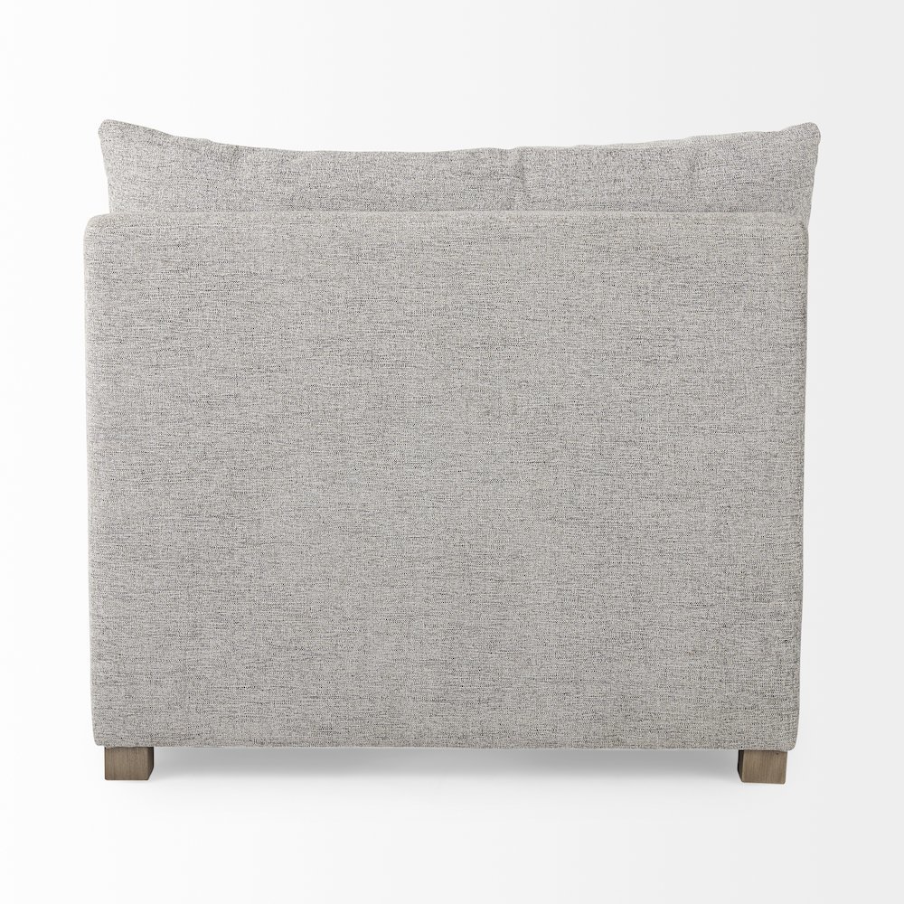 Valence 38.2L x 38.6W x 28.3H Medium Gray Armless Sectional Piece. Picture 4