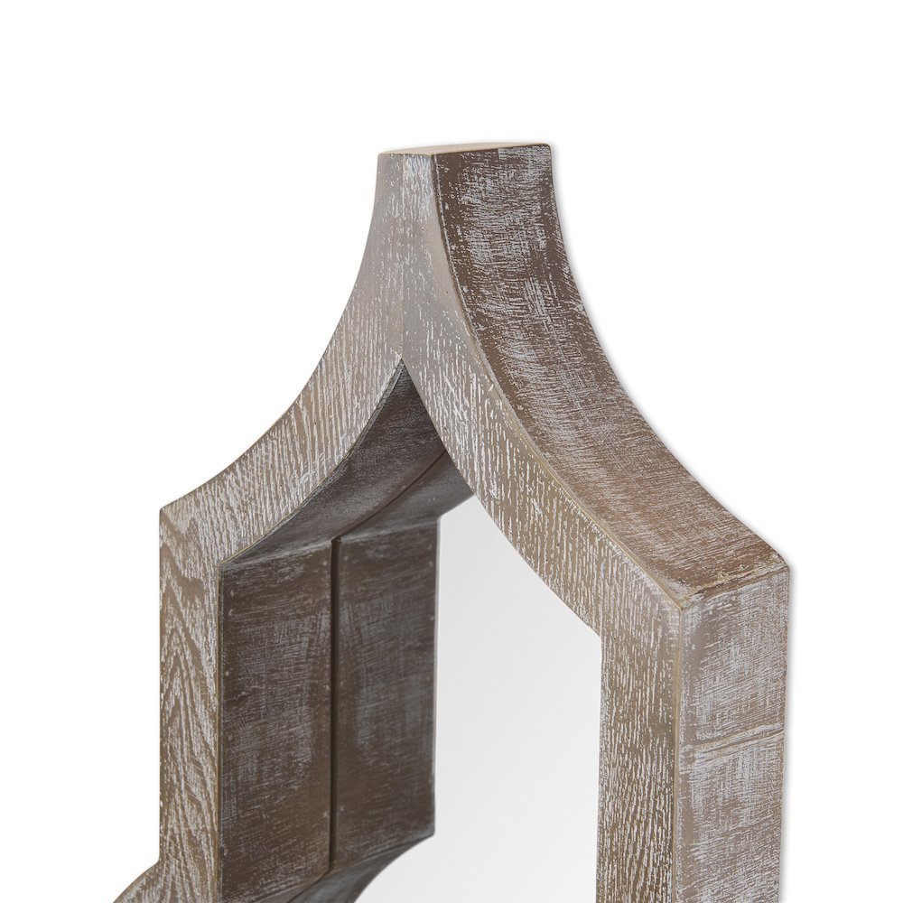 Tamanar 15.0 x 3.0 x 34.1 Light Brown Wood Frame Wall Mirror. Picture 5