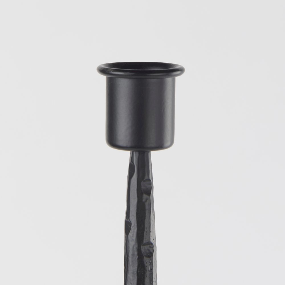 Porter 6.0L x 6.0W x 30.0H Large Black Iron Candle Holder. Picture 4